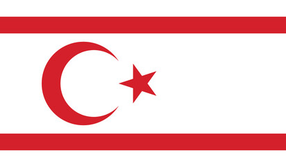 Illustration of the flag of Turkish Republic of Northern Cyprus