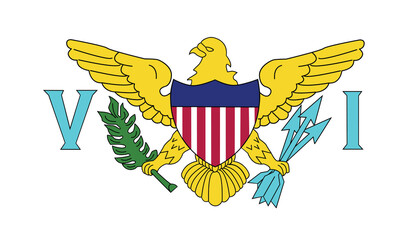 Illustration of the flag of Virgin Islands US