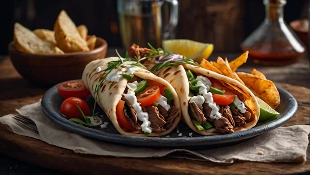Gyros Greek shawarma