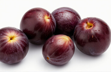 Obraz premium Plums, isolated on white background