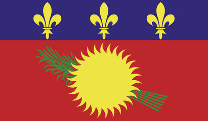 Illustration of the flag of Guadeloupe