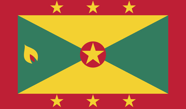Illustration of the flag of Grenada
