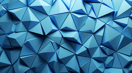 Abstract blue polygonal background, low poly style ,Abstract 3d rendering of blue surface ,Background with futuristic polygonal shape
