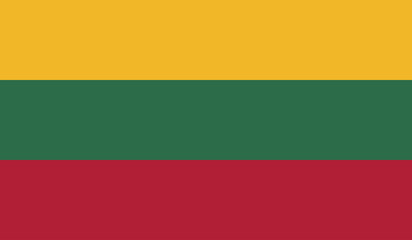 Illustration of the flag of Lithuania