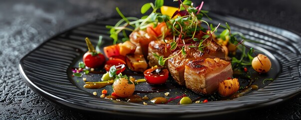 Image description: A delicious and healthy meal of grilled chicken breast, roasted vegetables, and a fresh salad.