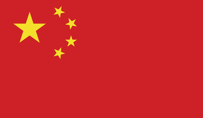 Illustration of the flag of China
