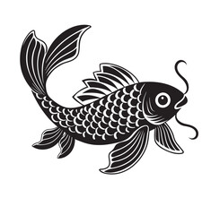 vector koi fish silhouette