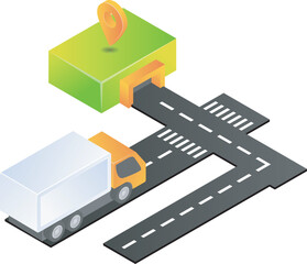 Truck delivery sends orders to clients