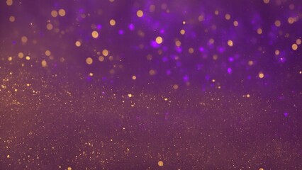 Obraz premium Brown, Purple and Golden glitter lights, Gold glitter dust defocused texture Abstract Background