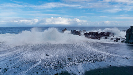 Kehena black sand beach in the Big Island's Puna district, Hawaii