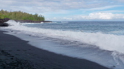 Kehena black sand beach in the Big Island's Puna district, Hawaii