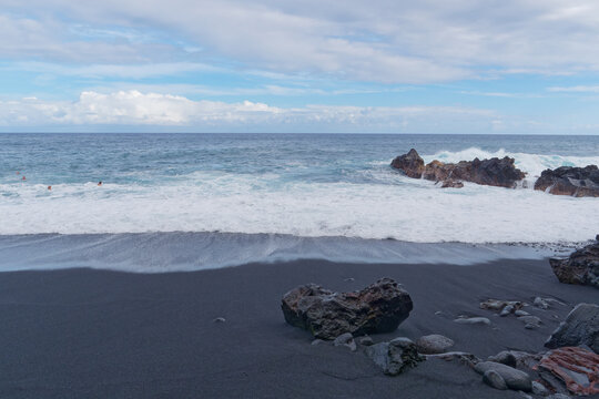 Kehena black sand beach in the Big Island's Puna district, Hawaii