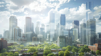 Obraz premium Urban Renaissance: Cityscape Transformation