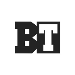 Initial Letter BT Logo Design Template. BT Logo