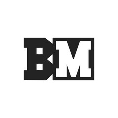 Initial Letter BM Logo Design Template. BM Logo