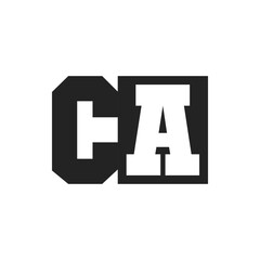 Initial Letter CA Logo Design Template. CA Logo