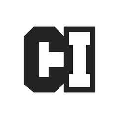Initial Letter CI Logo Design Template. CI Logo