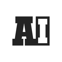 Obraz premium Initial Letter AI Logo Design Template. AI Logo