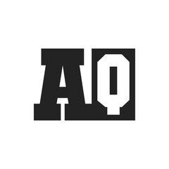 Fototapeta premium Initial Letter AQ Logo Design Template. AQ Logo
