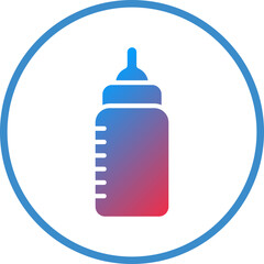 Fototapeta premium Milk Bottle Icon Style