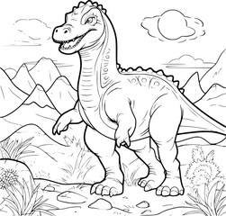 Dinosaur Coloring Pages Drawing For Kids 