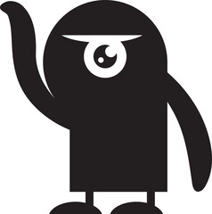 Funny Cartoon Monster Character