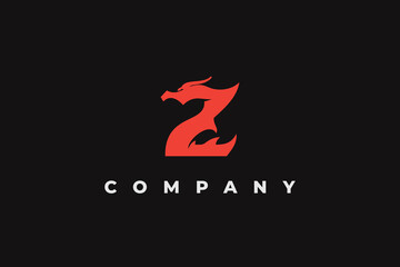 logo letter z dragon abstract
