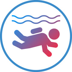 Open Water Diving Icon Style