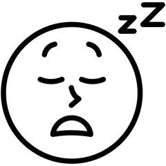 sleep line icon