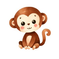 Fototapeta premium A cute monkey with a smile on its face