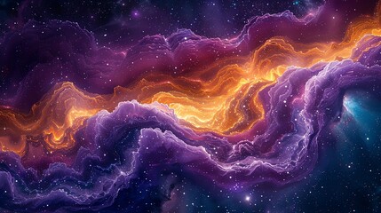 Abstract cosmic nebulae, deep space colors and swirling patterns with a galactic feel