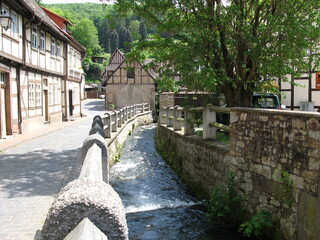 Bach in der Rittergasse in Stolberg im Harz