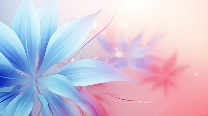 Soft gradient background with blurred floral elements