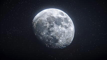 Beautiful moon in space