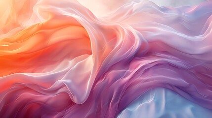 Obraz premium Abstract pastel swirls, soft gradients and flowing shapes creating a calming effect