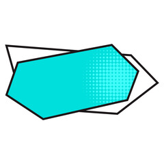 Cartoon Text Box with Halftone Colorful Vector Design 