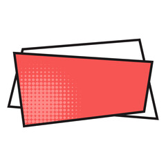 Cartoon Text Box with Halftone Colorful Vector Design 