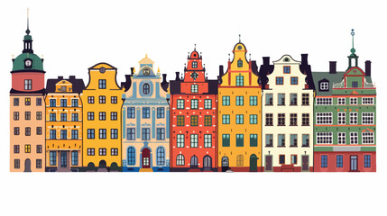 Famous colorful houses on Stortorget or Grand Square