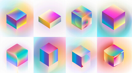 set of colorful shapes