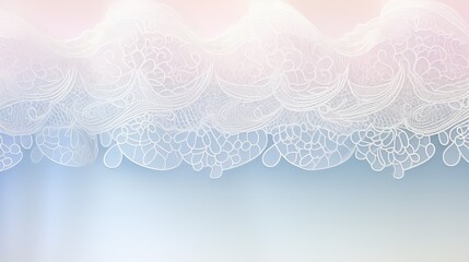 Soft gradient background with delicate lace-like patterns
