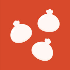 Chinese Steam Bun illustration vector. Asian food vector illustration. Baozi or bao is Chinese food.