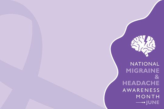 Vector Illustration of National Migraine and Headache awareness month Awareness Month observed in June every year