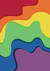 lgbt themed poster with colorful lines i.e. the colors of the rainbow symbolizing the lgbt flag for posters, decor or flyers