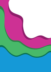 lgbt themed poster with colorful lines i.e. pink, blue and green colors representing polysexual flag for posters, decor or flyers