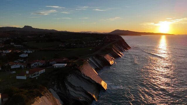 Basque corniche from Hendaia to Zokoa, Basque Country.