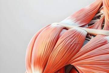 Detailed 3D Anatomical Diagram of Shoulder Muscles Highlighting Areas of Concern for Physical