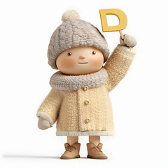 알바펫 D를 들고 있는 3D 애니메이션 캐릭터