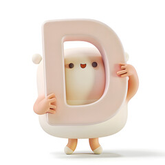 알바펫 D를 들고 있는 3D 애니메이션 캐릭터