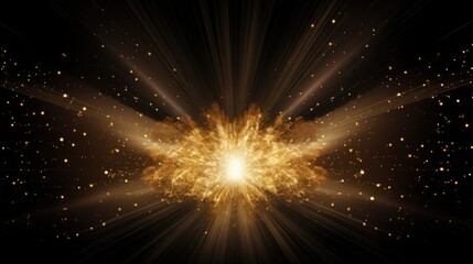 Naklejka premium Burst of energy emanating from a central point in a dark space