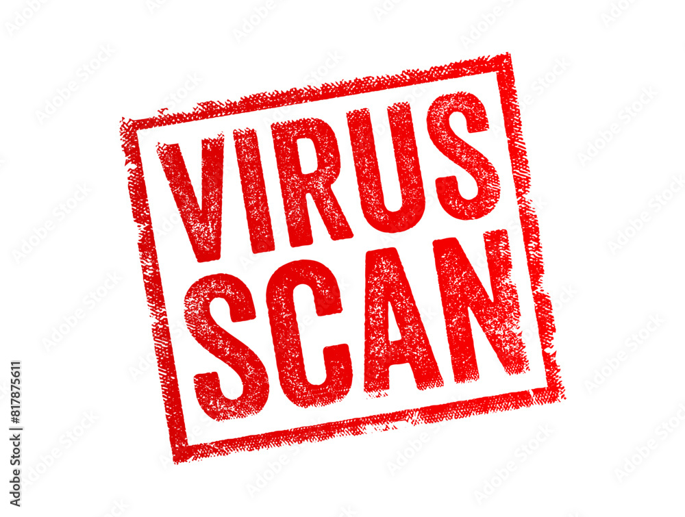 Poster virus scan - the process of using antivirus software to detect and remove malicious software or othe